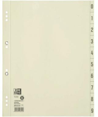 Oxford Trennblatt DIN A4 Kraftkarton chamois schwarz 100 St./Pack.