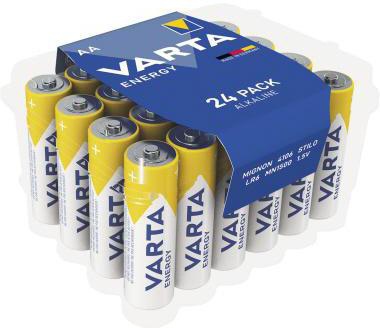 VARTA Batterie Energy AA/Mignon LR6 Alkaline 1,5V 24 St./Pack.