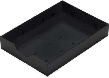 styro Schublade doc 23 x 5,3 x 32 cm (B x H x T) geschlossen inkl. 1 Längststeg 2 Querstege Polyl schwarz
