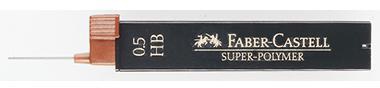 Faber Castell Feinmine SUPER POLYMER 0,5mm HB schwarz 12 St./Pack.