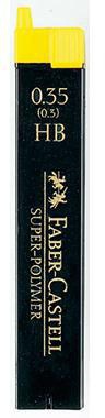 Faber Castell Feinmine SUPER POLYMER 0,35mm HB schwarz 12 St./Pack.