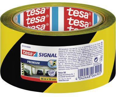 tesa Signalklebeband ® Premium 50 mm x 66 m (B x L) Polyvinylchlorid gelb/schwarz