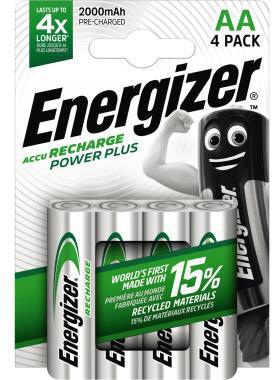 Energizer Akku ® Recharge Power Plus AA/Mignon HR6 Nickel-Metallhydrid 1,2V 2.000 mAh 4 St./Pack.