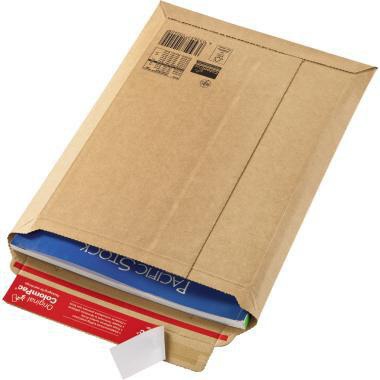 ColomPac Versandtasche ® Rigid Plus 290 x 400 x -50 mm (B x H x T) ohne Fenster mit Selbstklebung Kraftliner Wellpappe braun