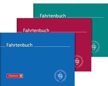 Brunnen Fahrtenbuch DIN A6 quer PKW farbig sortiert (freie Farbauswahl nicht möglich) 40 Bl.