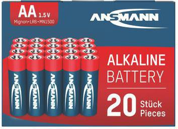 ANSMANN Batterie AA/Mignon LR6 Alkaline 1,5V 20 St./Pack.