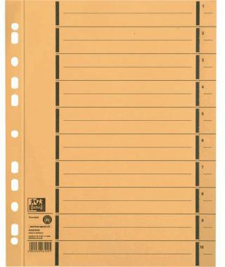 Oxford Trennblatt DIN A4 Manilakarton gelb 100 St./Pack.