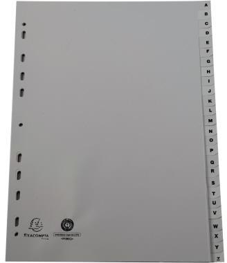 EXACOMPTA A-Z Register Forever® DIN A4 Polypropylen grau 26 Registerblätter