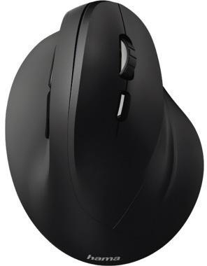 Hama Optische PC Maus EMW-500 Rechtshänder ergonomisch USB-A 8m Batterie inkl. Nano-Empfänger schwarz