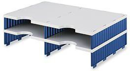 styro Dokumentenablage doc duo Aufbaueinheit 48,5 x 14 x 33,1 cm (B x H x T) Polyl grau/blau