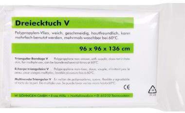 SÖHNGEN Dreiecktuch ® V 96 x 96 x 136 cm (B x H x T) Polypropylen Vlies weiß