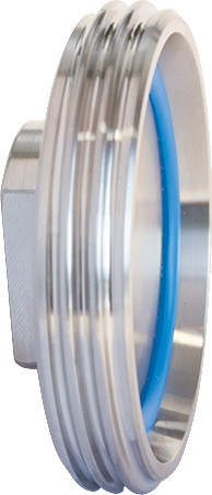 TEGUMA Milchrohrverschraubung Endstopfen Edelstahl (1.4301) 100 Nenngröße 130 x 1/4 ″