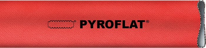 TEGUMA Feuerwehrschlauch PYROFLAT® Länge 30 m Innen-Ø 65,0 mm Außen-Ø 68,6 mm