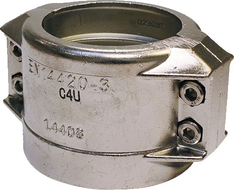 TEGUMA Klemmschale Edelstahl (1.4408) 50,0 mm Spannbereich min. 62 mm