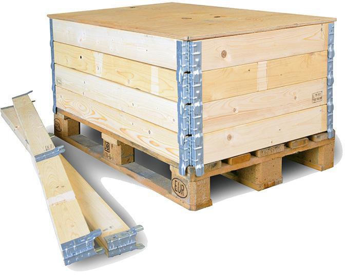 TransPak Holzaufsatzrahmen f.Europalette Maße 1200x800x300mm Nutzhöhe 300 mm holz
