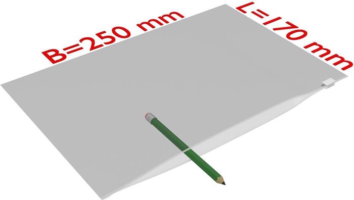 TransPak Gleitverschlussbeutel Maße 250x170mm Stärke 60µ PE transparent