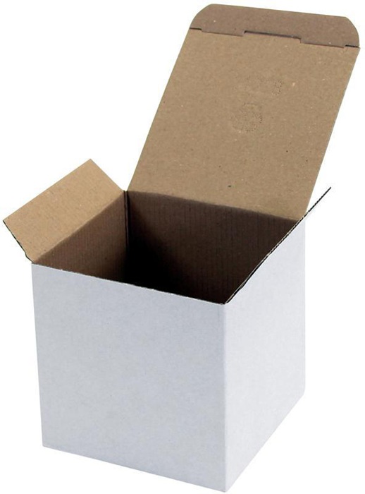 TransPak Faltkarton 1-wellig Automatikboden Maße 118x118x115mm Qualität 1.1E weiß weiss