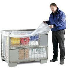 TransPak Seitenfaltensack Maße (B+SFxL) 1300+950x2400mm Stärke 50µ LPDE transparent f.Gitterbox