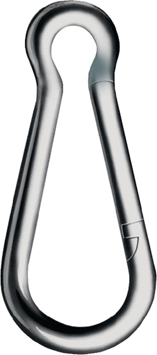 kleinsorge Karabinerhaken DIN 5299, Form C Länge 60 mm Drahtstärke 6 mm Tragfähigkeit 120 kg galvanisch verzinkt
