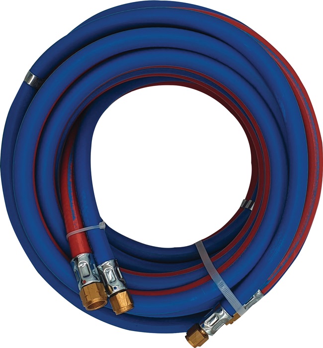 CONZELMANN Autogenzwillingsschlauch Länge 5 m Innen-Ø 6 / 9 mm Wandstärke 5 / 3,5 mm blau / rot