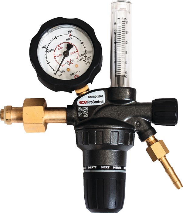 GCE Flaschendruckminderer ProControl® Flowmeter Argon / CO₂ 200 bar 1-stufig 30 l/min