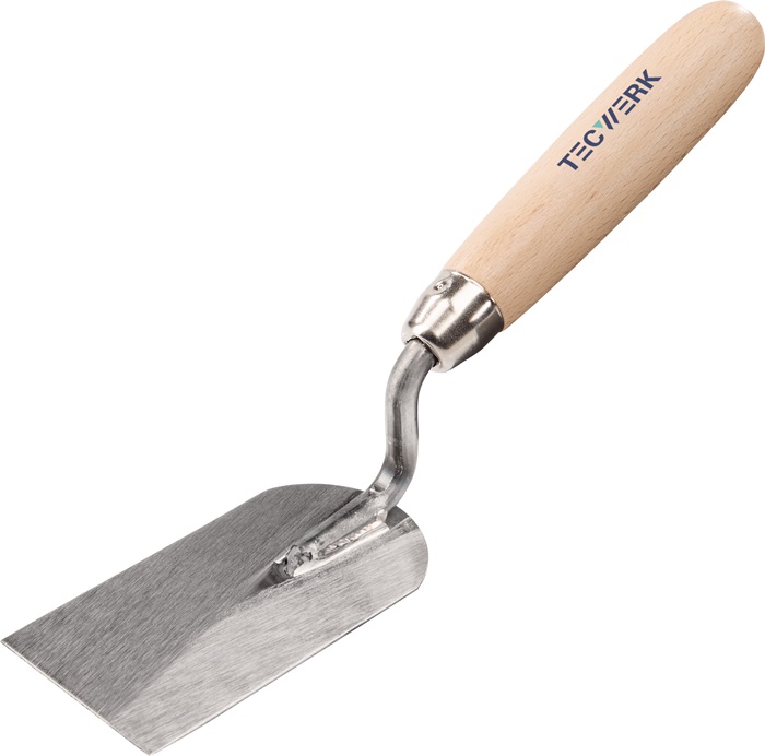 TECWERK Stukkateurspachtel Breite 40 mm rostfrei, m. Buchenholzheft Edelstahl