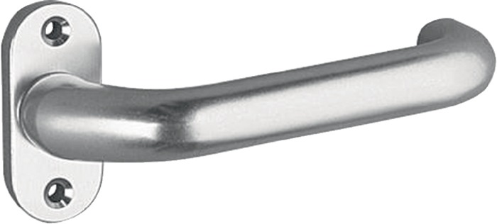 EDI Profiltürdrückerlochteil 1308/0000 Aluminium F1 oval 8 mm gekröpft