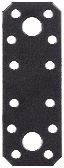 GAH Alberts Flachverbinder EN 14545 Länge 96 mm Breite 35 mm Stärke 2,5 mm Stahl schwarz kunststoffbeschichtet
