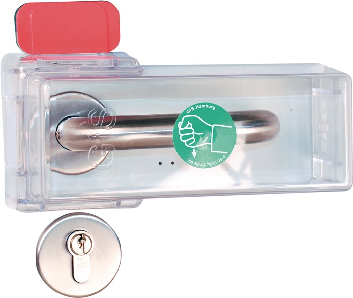 GfS Fluchttürhaube Typ K Sicherung von Türdrückern Macrolon-Kunststoff transparent