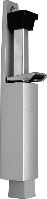 DENI Türfeststeller 3837 0060 22 Zinkdruckguss silber lackiert Hubhöhe 60 mm Türmontage