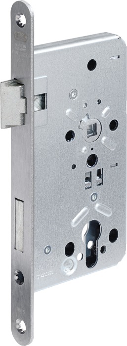 BKS Behörden-Einsteckschloss 0615 PZW 20/65/72/8 mm DIN links Edelstahl abgerundet Klasse 5