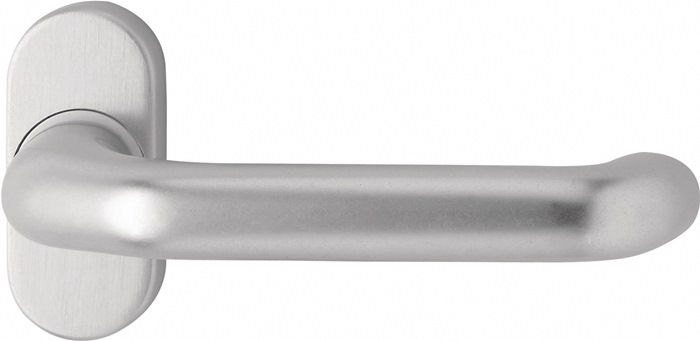 EDI Profiltürdrückerlochteil 1300/2033 Edelstahl EST oval 8 mm gekröpft