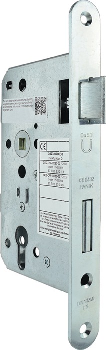 Bever & Klophaus Panik-Einsteckschloss 1007PPGR Panik-Funktion D abgerundet 24/65/72/9 mm DIN rechts Stahl verzinkt ohne Wechsel