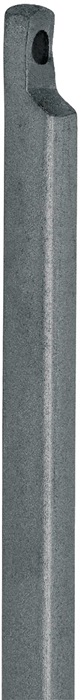 DENI Treibriegelstange mit Aussparung einseitig 1250 mm Ø 16 mm Stahl hell verzinkt