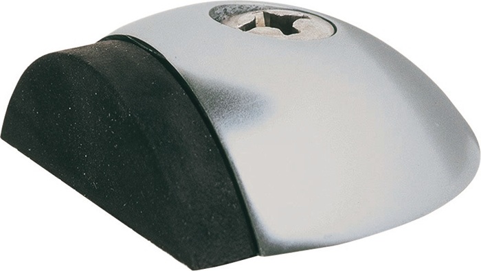 KWS Bodentürpuffer 2001.82 Ø 57 mm Höhe 18 mm Edelstahl matt Dübelmontage