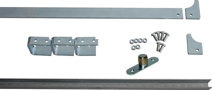 HBS Betz Laufschienen-Set 80787 Schienengröße 50x10mm Stahl verzinkt 105 oder 120 mm Rollen