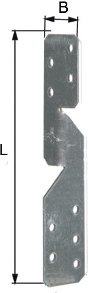 GAH Alberts Sparrenpfettenanker links / rechts 250x33x2mm