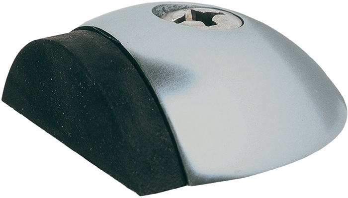 KWS Türpuffer 2001.31 Ø 57 mm Höhe 18 mm Aluminium silberfarbig eloxiert Dübelmontage