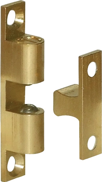 BMB Doppelkugelschnäpper Messing blank 50 mm Kugel und Feder aus Edelstahl