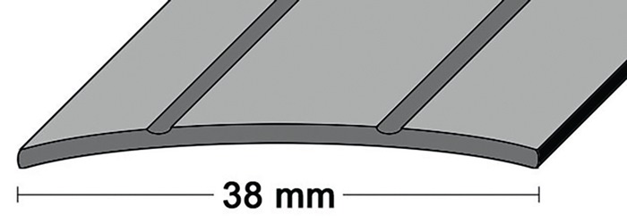 PG LM-Übergangsschiene Breite 38 mm Länge 90 cm Aluminium silberfarbig 2 Rillen mittig gelocht