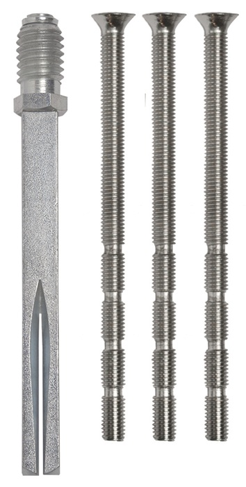 Schnegel Rollenschraubwechselstift Vierkant 10 Stahl verzinkt/vernickelt M12 und M6
