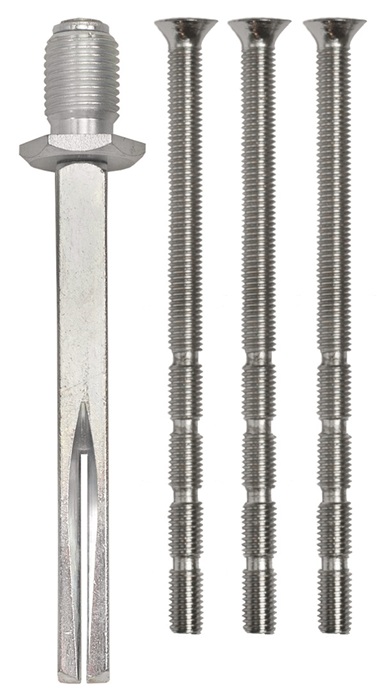 Schnegel Rollenschraubwechselstift Vierkant 10 Stahl verzinkt/vernickelt M12x1,25 mm und M6