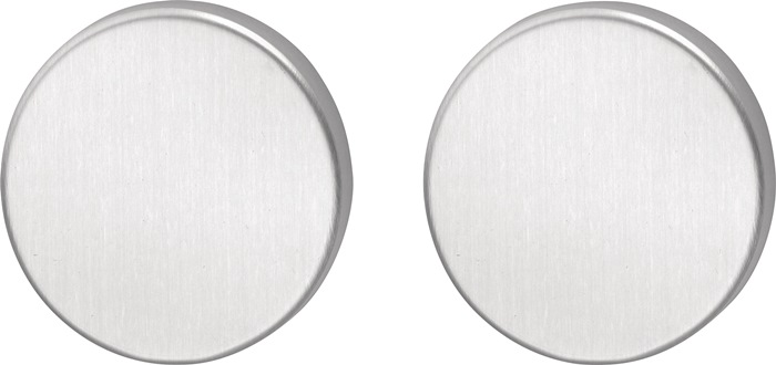 EDI Schlüsselrosetten-Paar 058 Edelstahl F00 Schildstärke 8 mm Blind rund