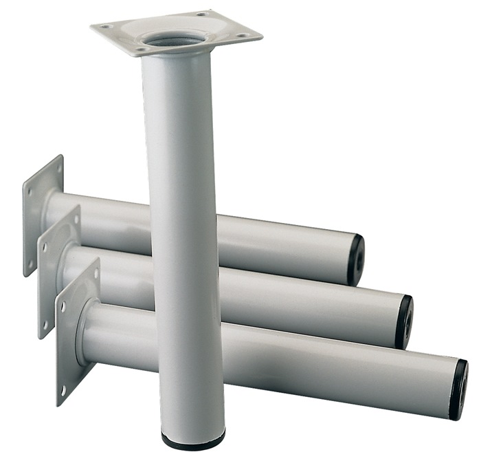 ALFER ELEMENT SYSTEM Möbelfuß weißaluminium 30 mm Höhe 700 mm Anschraubplatte