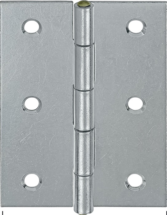 VORMANN Scharnier Höhe 50 mm Breite 39 mm Stärke 1,2 mm Stahl blau verzinkt gerollt, halbbreit