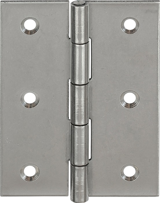 VORMANN Scharnier 10502 Höhe 50 mm Breite 39 mm Stärke 1,0 mm Edelstahl gerollt, halbbreit