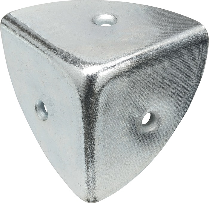 VORMANN Kistenecke Höhe 36 mm Stärke 1 mm Stahl blau verzinkt hohe Form Anzahl Löcher 3
