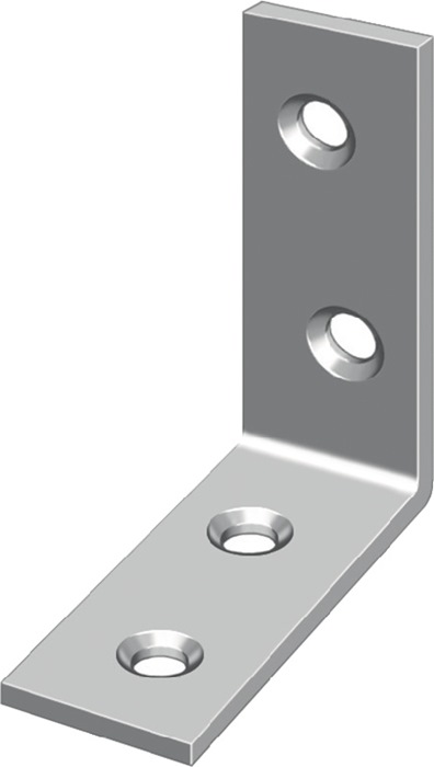 HOHAGE Stuhlwinkel Länge 125 mm Breite 23 mm Stärke 2,5 mm Eisen blau chromatiert