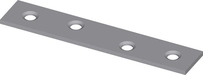HOHAGE Verbindungsblech Länge 80 mm Breite 15 mm Stärke 2,0 mm Edelstahl blau chromatiert