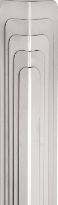 HOJU Eckschutzwinkel Länge 1250 mm Schenkelhöhe 20x20 mm Edelstahl 1.4301 gebürstet Korn 320 Stärke 1,0 mm